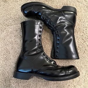 Rare Corcoran 1500 Jump Combat Boots Mens Size 9D Black Leather 10" Made In USA